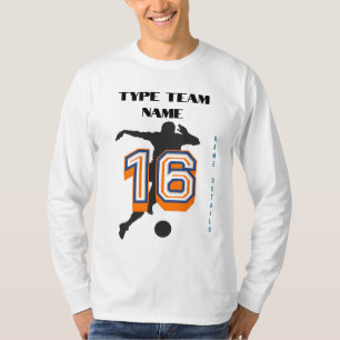 T-shirt Créez votre équipe préférée Nom 16 Football Soccer