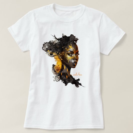 T-shirt Créez Votre Propre Déesse Dorée (Design devant)