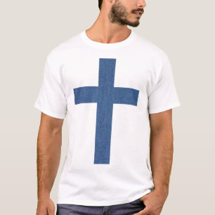 T-shirt Créez votre propre denim personnalisé Croix chréti
