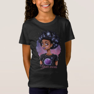 T-Shirt Créez votre propre fille noire céleste