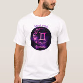 T-shirt Créez votre propre gemini céleste violet Zodiac (Devant)
