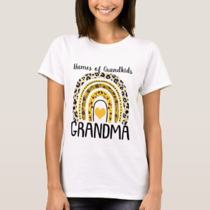 T-shirt Créez votre propre grand-mère au coeur jaune