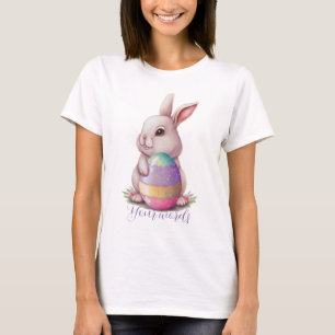 T-shirt Créez votre propre lapin mignon et oeuf coloré