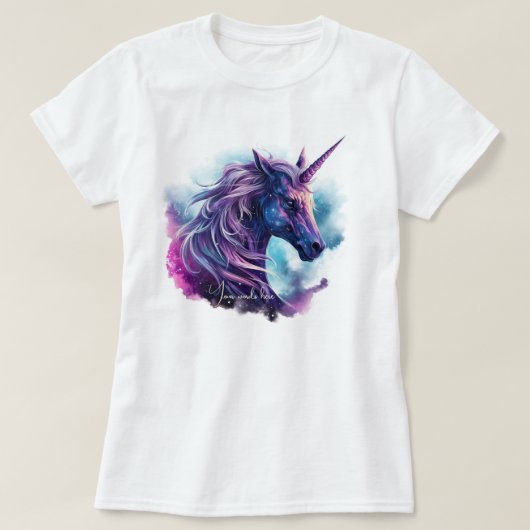 T-shirt Créez votre propre licorne mythique violette (Design devant)