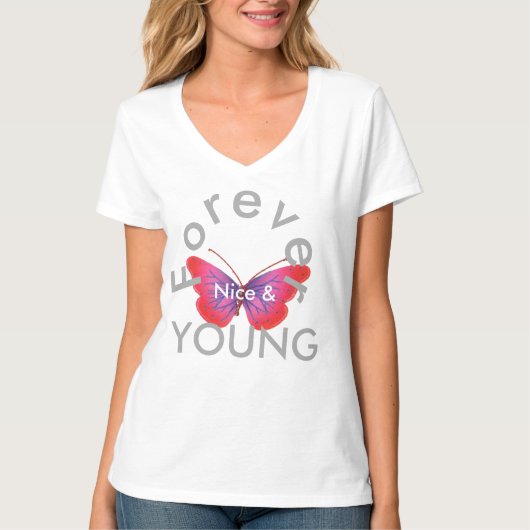 T-shirt Créez votre propre Nice et Forever Young (Devant)