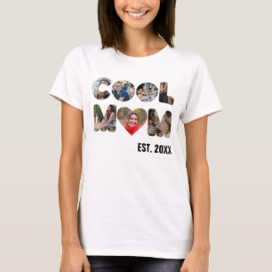 T-shirt Créez votre propre photo Cool mère 7 lettres pour