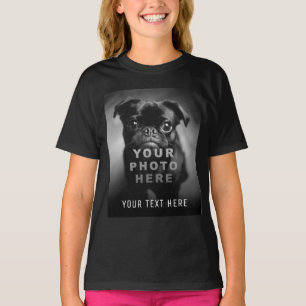 T-shirt Créez votre propre photo simple et texte personnal