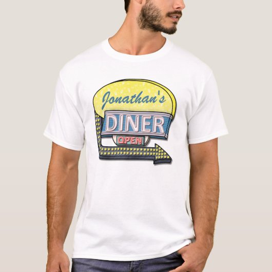 T-shirt Créez votre propre rétro signe fait sur commande (Devant)