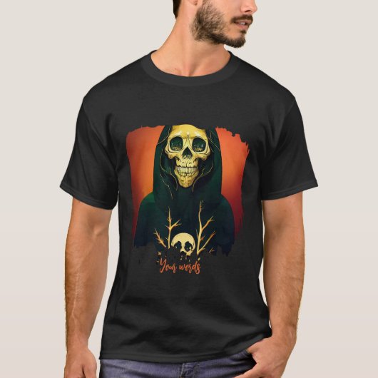 T-shirt Créez votre propre Skull de faucheuse Grim (Devant)