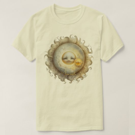 T-shirt Créez votre propre soleil mignon et lune (Design devant)