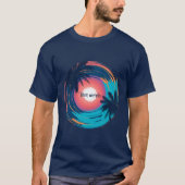 T-shirt Créez votre propre Sunset Tropical Retro Art (Devant)