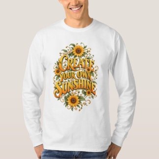 T-shirt Créez Votre Propre Typographie Florale Ensoleillée