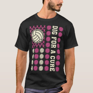 T-shirt Creg Pour Le Ruban Cure Volleyball Rose Cancer Du 