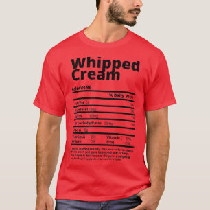 T-shirt Crème aiguillée Nutrition Facts Drôle Thanksgiving