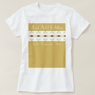T-shirt Crème Beige Et Or