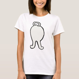 T-shirt crème de cul pour chien shiba