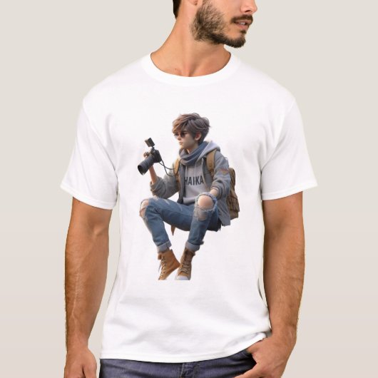 T-shirt Crème de garçon (Devant)