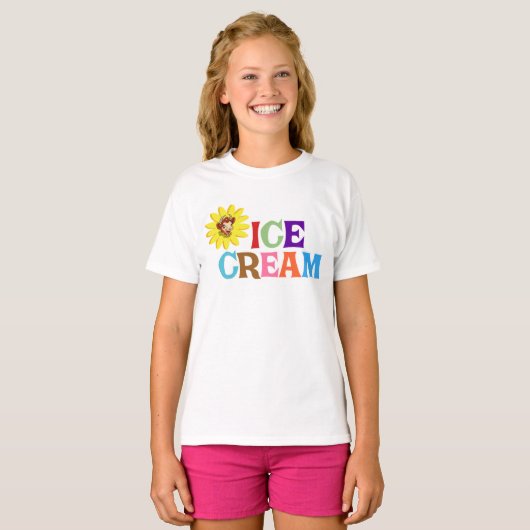 T-SHIRT CRÈME DE GLACE (Devant entier)