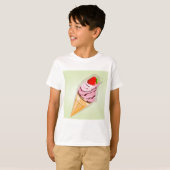 T-shirt Crème De Glace À La Fraise (Devant entier)