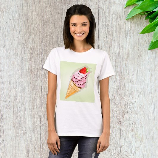 T-shirt Crème De Glace À La Fraise