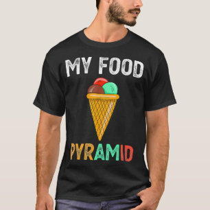 T-shirt Crème de glace cône Ma nourriture Pyramide Été Crè