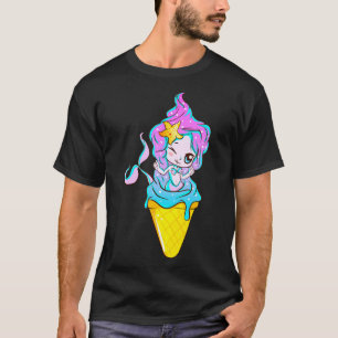 T-shirt Crème de glace de sirène cône mignonne Magique Myt