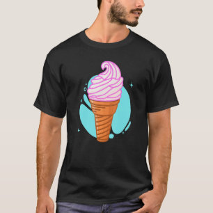 T-shirt Crème De Glace Douce Dans La Crème De Glace D'Été