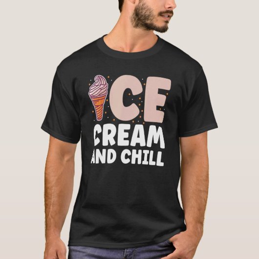 T-shirt Crème De Glace Et Refroidissement Pour Vacances Ét (Devant)