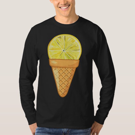T-SHIRT CRÈME DE GLACE LEMON - COLLEC DE FRUITS ET CRÈME D (Devant)