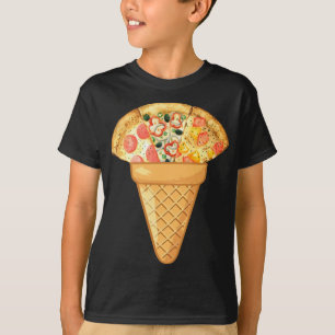 T-SHIRT CRÈME DE GLACE PIZZA - NOURRITURE RAPIDE ET CRÈME 