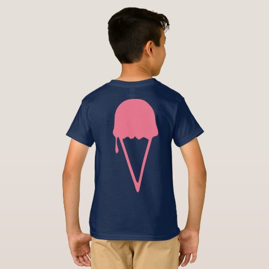 T-shirt Crème de glace rose (Dos entier)