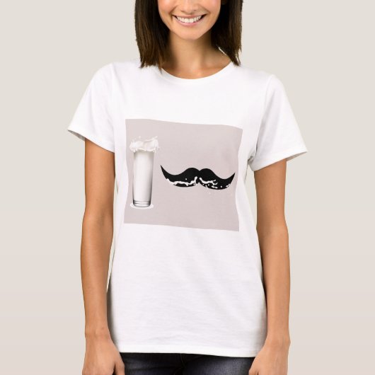 T-shirt Crème de moustache de lait (Devant)