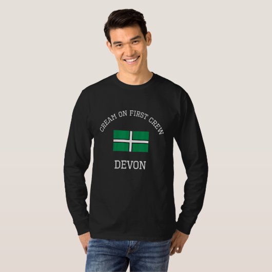 T-shirt Crème Devon Sur Le Drapeau Scone Devon De La Premi (Devant entier)