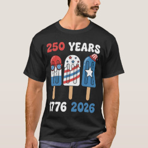 T-shirt Crème Glacée 4 juillet 250e Années 1776 2026