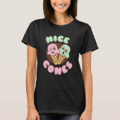 T-shirt Crème glacée à éjaculation rapide Nice Cones Pun a (Devant)