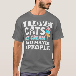 T-shirt Crème glacée Amoureux Bonbons d'été Cone Kawaii I