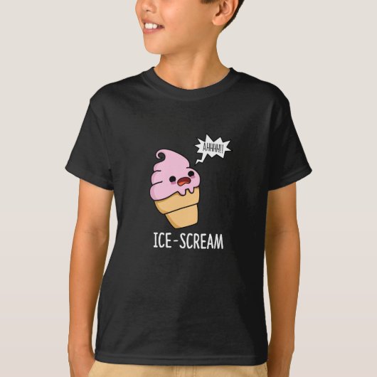 T-shirt Crème glacée amusante Crème glacée Cone Pun Dark B (Devant)