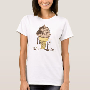 T-shirt Crème glacée au café