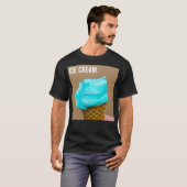 T-shirt Crème glacée avec macro gaufre (Devant entier)