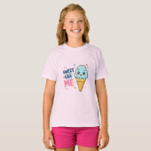 T-shirt Crème Glacée Comme Moi Sucrée (Devant entier)