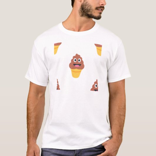 T-shirt crème glacée cône émoji (Devant)