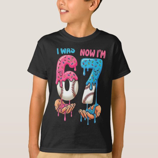 T-shirt Crème glacée de baseball j'avais 6 ans maintenant (Devant)