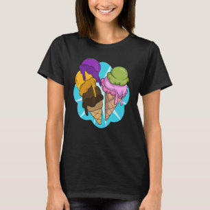 T-shirt Crème Glacée Dessert d'été Cône de glace Crème Gl