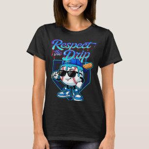 T-shirt Crème Glacée Drip Baseball Respectez Le Drip Maiso