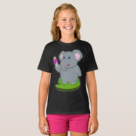 T-shirt Crème glacée Eléphant Waffe (Devant entier)