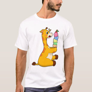 T-shirt Crème glacée Giraffe gaufre