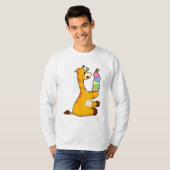 T-shirt Crème glacée Giraffe gaufre (Devant entier)