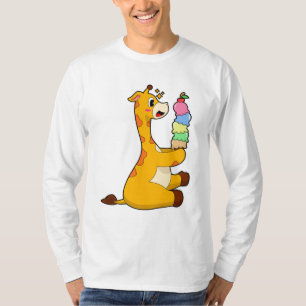 T-shirt Crème glacée Giraffe gaufre