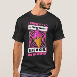 T-shirt Crème glacée Girl Icecream Cornet Scoop