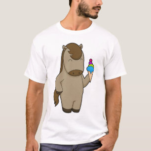 T-shirt Crème glacée Horse gaufre